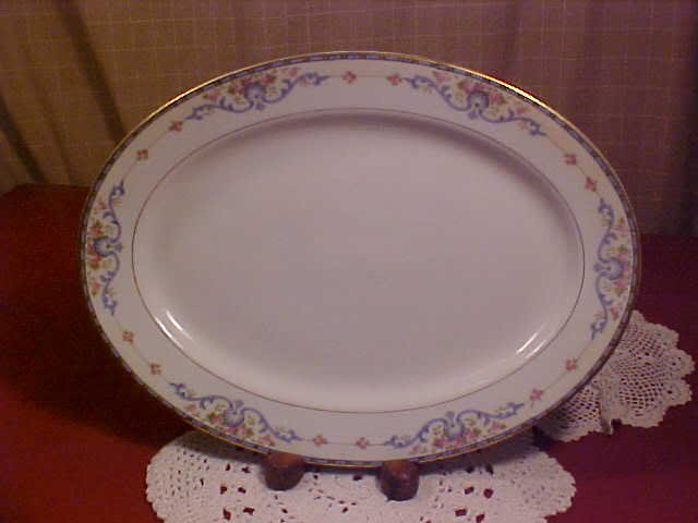 Noritake Wellesley rose pattern china oval serving platter