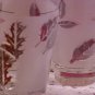 Set of 6 Vintage Libbey beverage glasses co. silver leaf Frosted glasses Autumn Leaf pattern