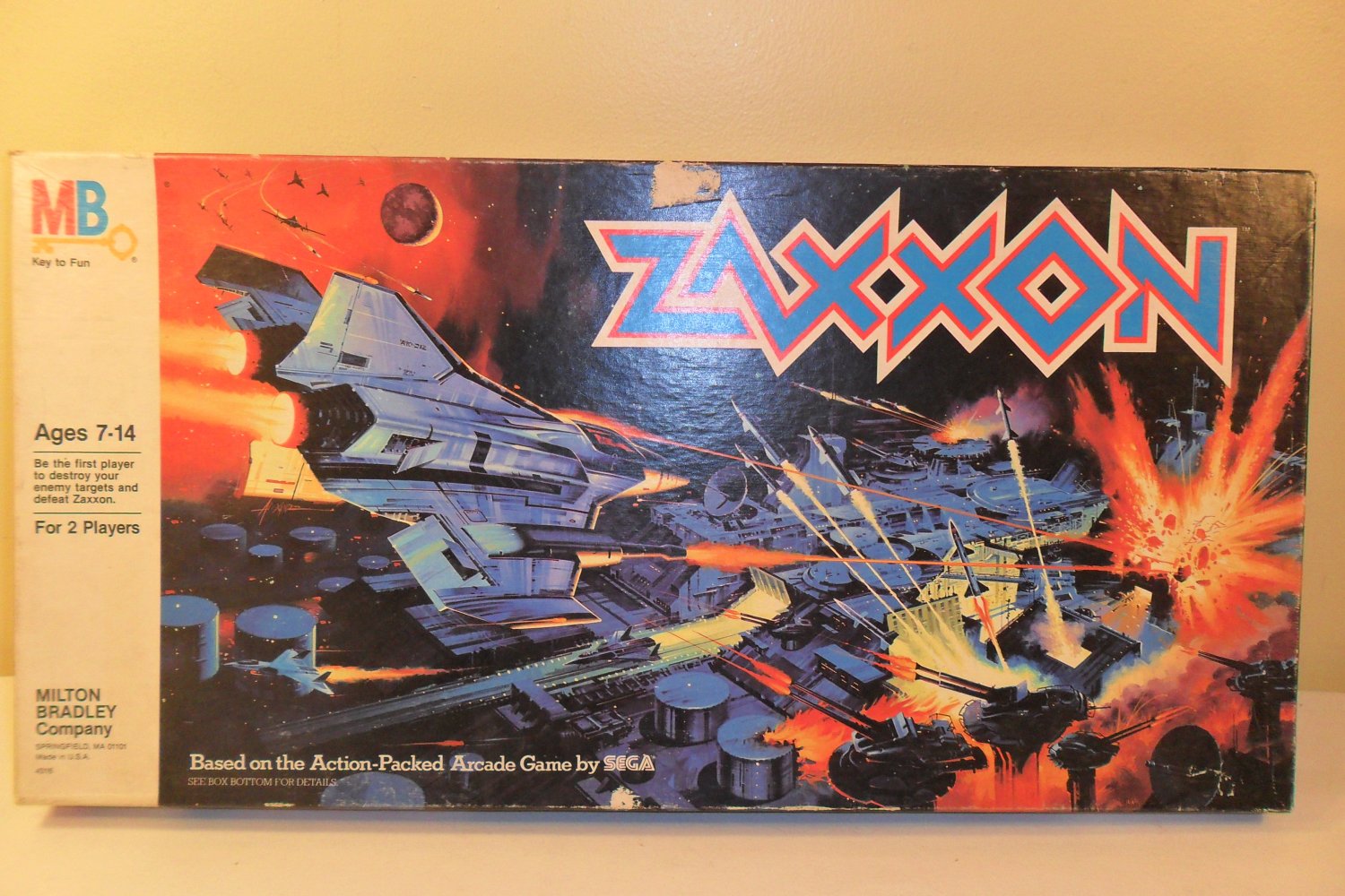ZAXXON Board Game Milton Bradley Sega 1982 Complete