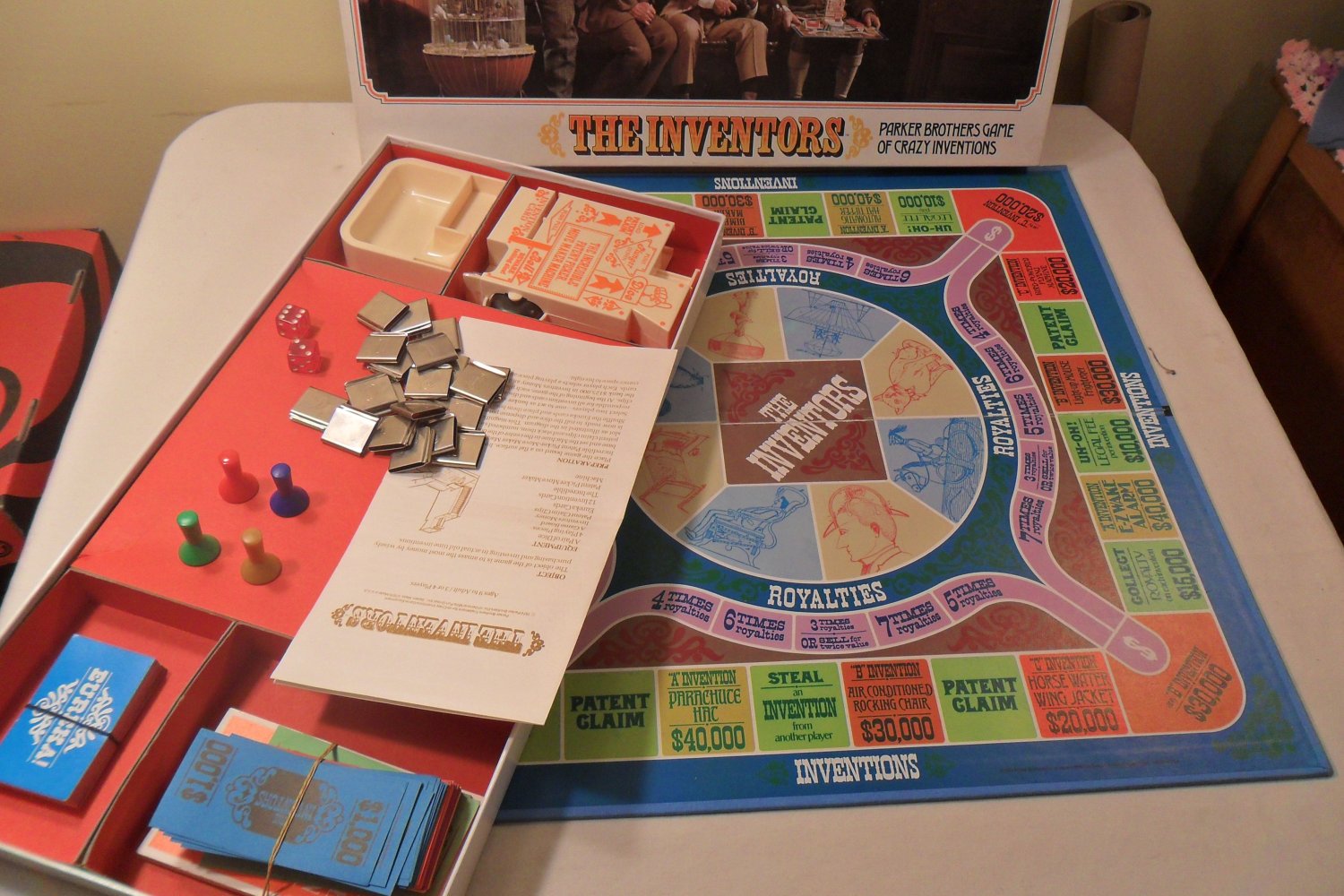 Vintage 1974 The Inventors Parker Brothers Board Game Of Crazy Inventions