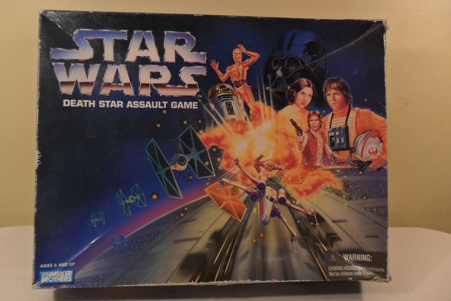 1995 STAR WARS Parker Brothers DEATH STAR ASSAULT 3-D Board Game complete