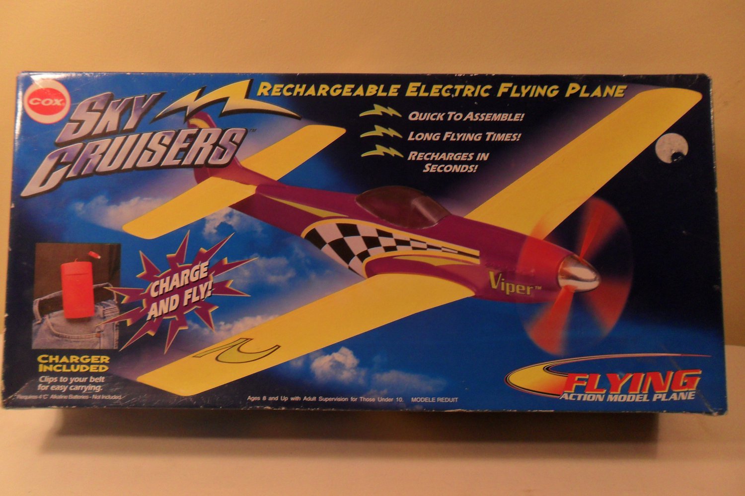 Vintage Sky Cruisers Rechargeable electric flying plane complete