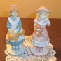 Set of 2 Vintage Girl figurines made in Philippines