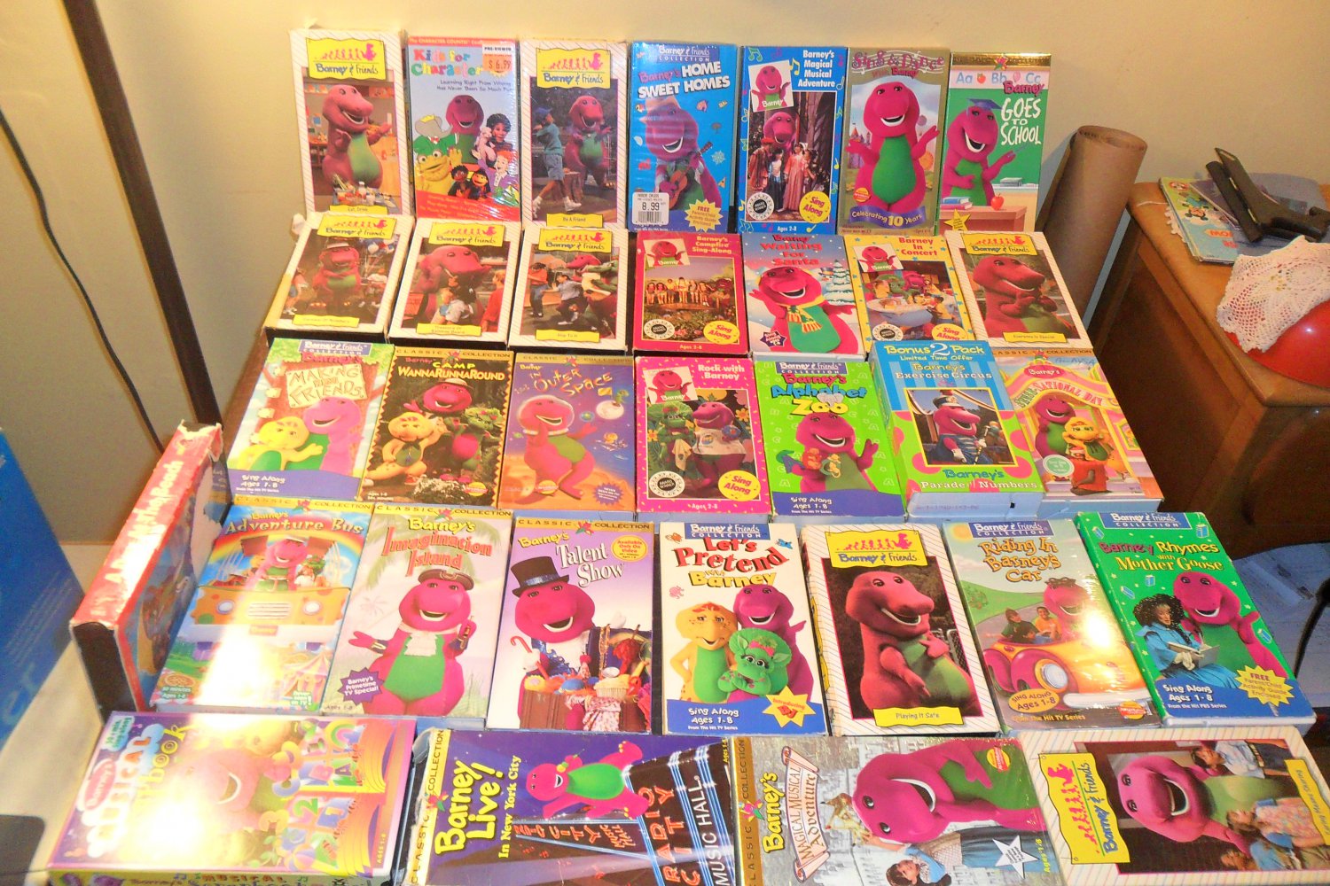Huge Lot of Barney VHS Video Tapes (SOLD)