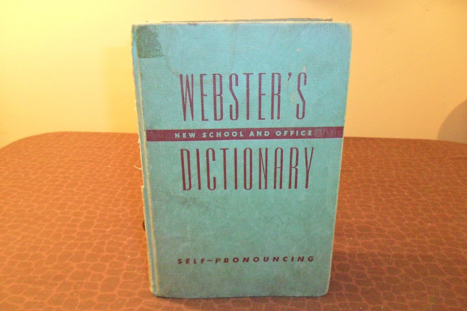 1959 Webster's New School And Office Dictionary Self-Pronouncing Book