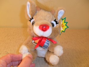 rudolph plush toy light up nose