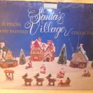 NIB Santa's 15 pieces Hand Painted Village Collection