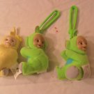 Lot of 3 Mcdonalds Teletubbies Clip-On Character Toys 2000
