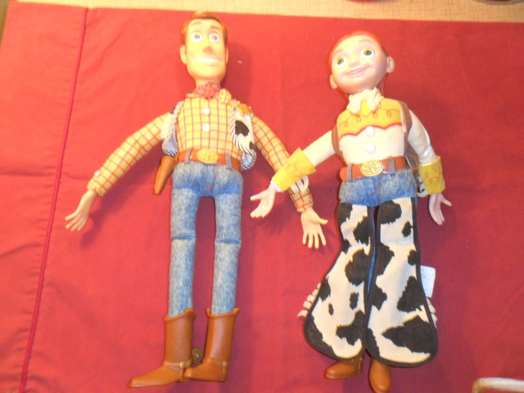Toy Story Woody and Jessie Talking Dolls by THINKWAY TOYS no hats