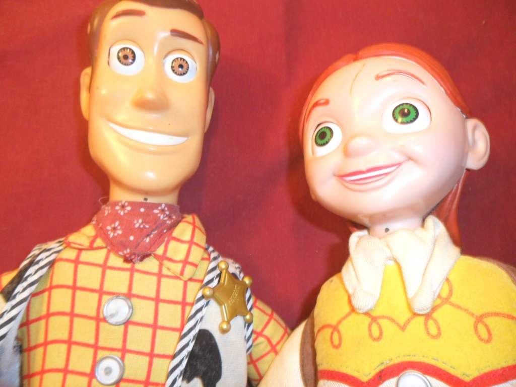 Toy Story Woody and Jessie Talking Dolls by THINKWAY TOYS no hats
