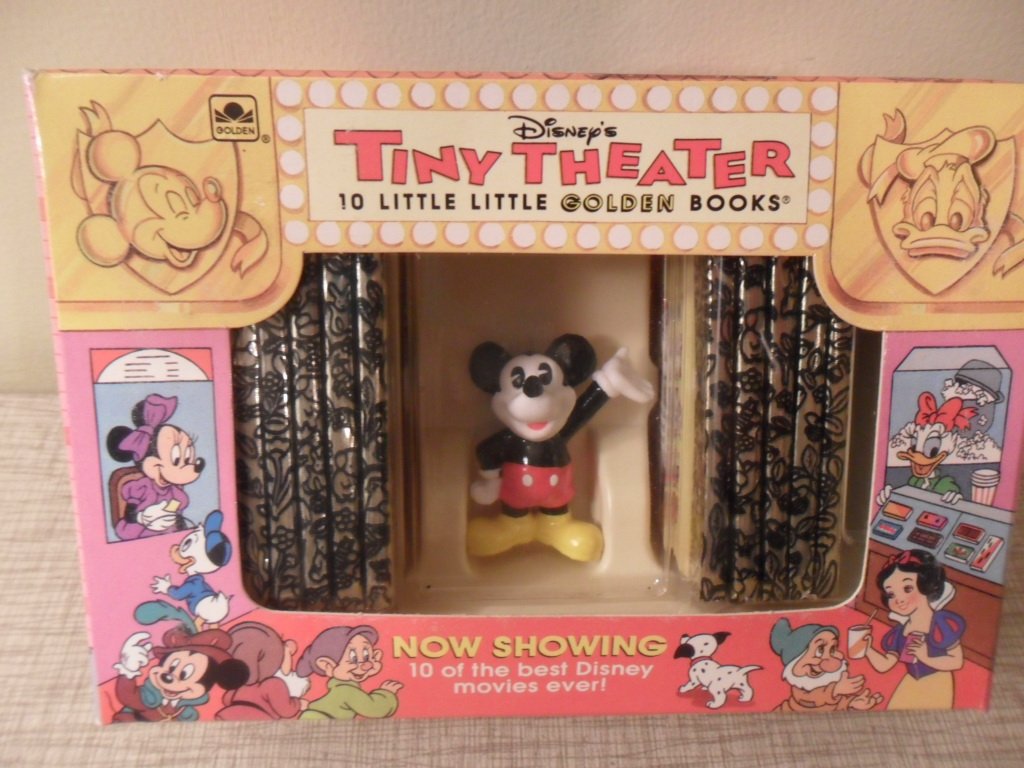1993 MIB Disney Tiny Theater 10 Little Golden Books
