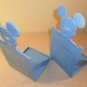 Vintage 1971 Mickey Mouse Bookend bookholder for Golden books, blue plastic