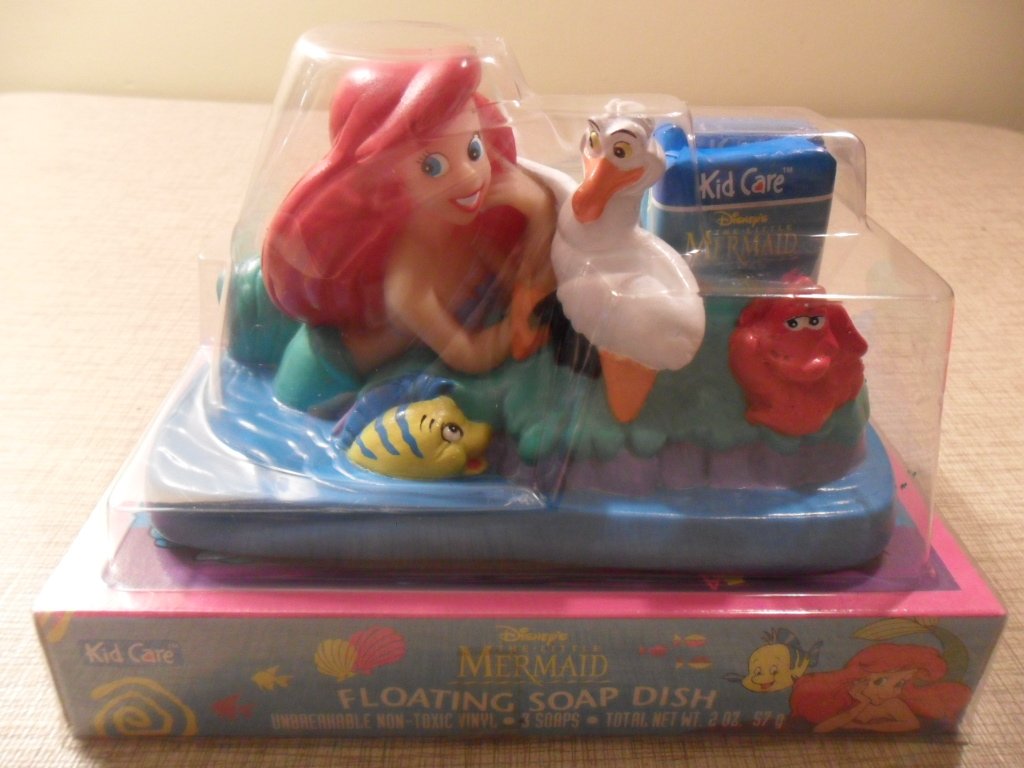 MIP Vintage 1990's Disney Little Mermaid Floating Soap Dish