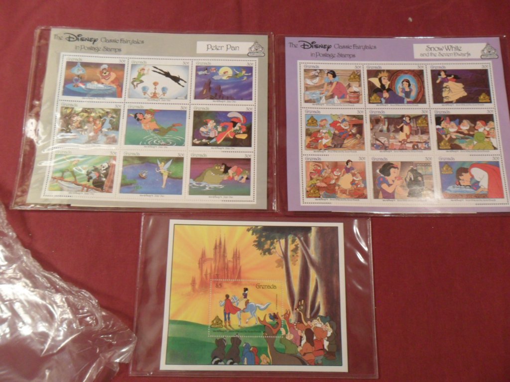 Disney Classic Fairytales In Postage Stamps Mint