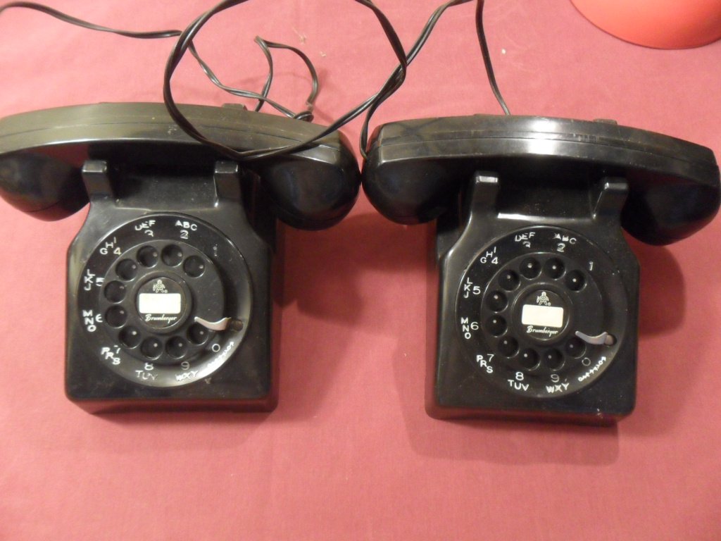 Vintage Brumberger Dial Phone Set Toy Phones