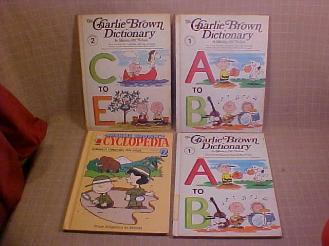 1950's SET OF 4 CHARLIE BROWN DICTIONARY & CYCLOPEDIA