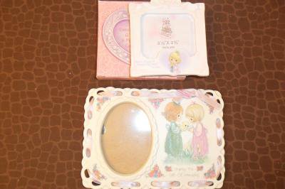 Lot of 2 Precious Moments Porcelain Photo Frame