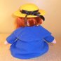 1998 Madeline Talking Doll 18 inches Red Hair Blue Coat Yellow Hat/Dress