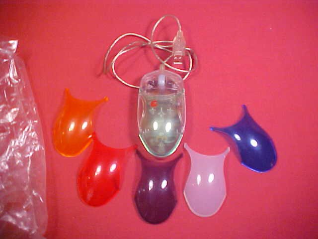 OPTICAL USB PC MOUSE WITH 6 CHANGING PLATE COVERS