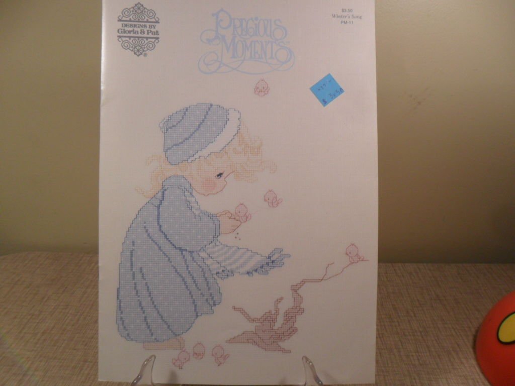 1983-87 Precious Moments Cross Stitch Book Winter's Song