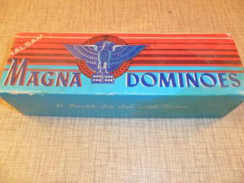 Vintage Halsam Double Six MAGNA DOMINOES #225 In Box