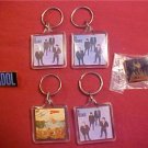 LOT OF VINTAGE KEYCHAIN AND PIN PINBACKS ROCK