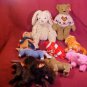 LOT OF 10 TY BEANIE BABIES ALL NWT