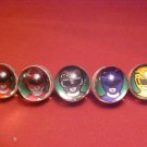 1994 RARE POWER RANGERS 6 COLLECTABLE ACTION MARBLES