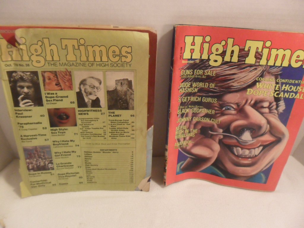 Lot Of 2 High Times Magazine 1978 White House Dope Scandal