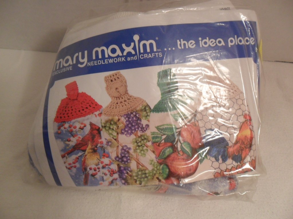 NIP Towel Toppers Terry Towel Kit "birds" Mary Maxim