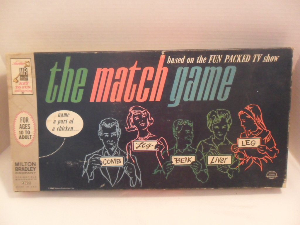 MB 1963 THE MATCH GAME #4320 Based on the Fun Packed TV Game Show complete