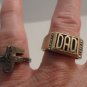 Vintage Retro Men's 10K Dad Ring and F for Friends ring