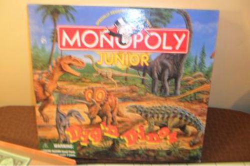 1990 Monopoly Junior Dig'n Dinos Board Game