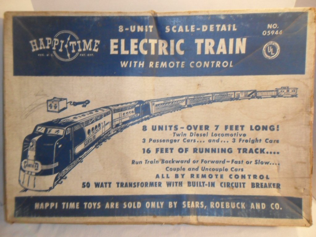 Vintage Electric Train Lot Original Happy Time Train Box 8 Cars 1 Locomotive