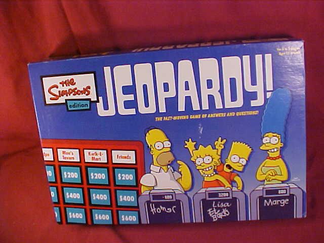 2003 The Simpsons Jeopardy fast moving game complete
