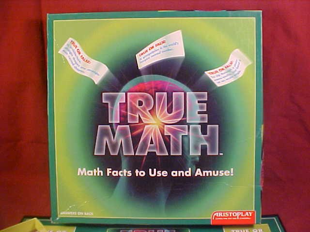 1995 TRUE MATH BOARD GAME MATH FACTS AND MORE