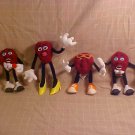 LOT OF 1988 CALIFORNIA RAISIN BY APPLAUSE TOYS