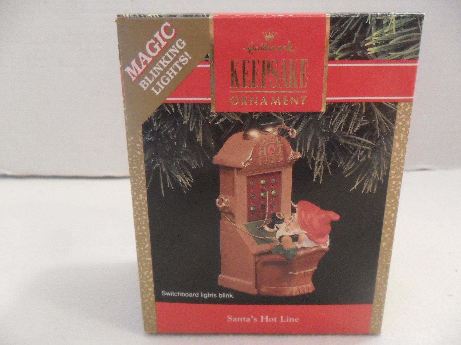 MIB 1090 Hallmark KeepSake Ornament "Santa's Hot Line"