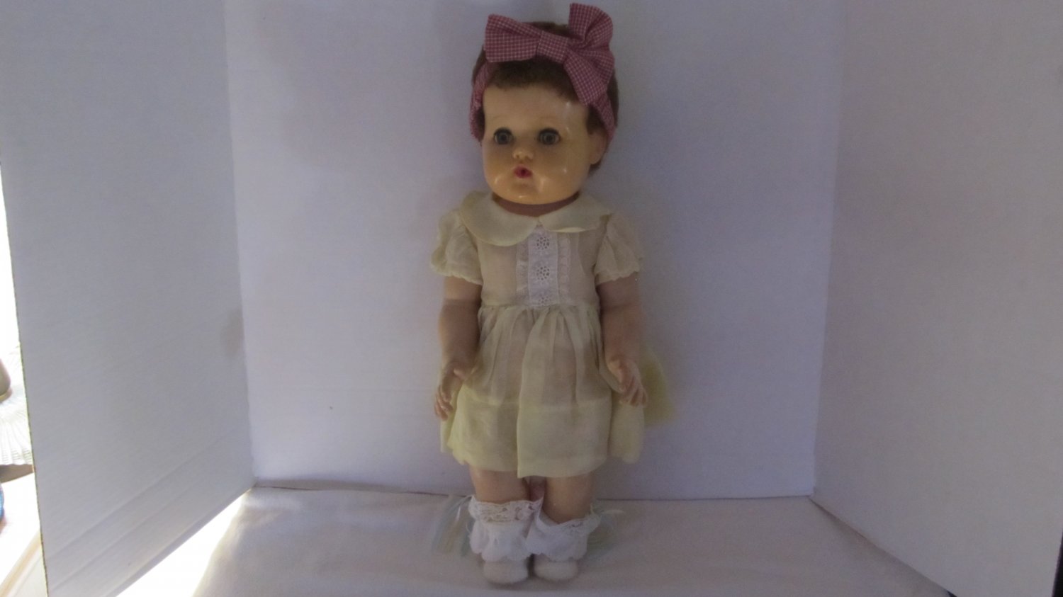 Vintage AMERICAN CHARACTER 18â�� TINY TEARS BABY Rock-A-Bye Eyes RUBBER