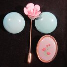 Vintage spring Flower Pin Pendant Clip-on earring Collection