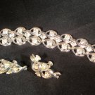 Vintage Silver Vintage Silver Chunky Gemstone Bracelet and Screw back earring set