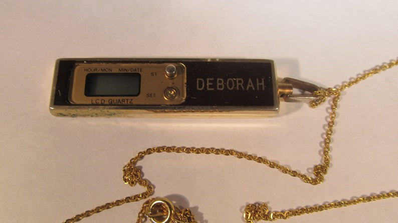 Vintage In graved Deborah Necklace Watch