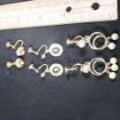 Vintage Set of screw Back Earrings Dangle drop 3 pc