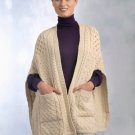 Ladies Irish Knit Wool Shawl