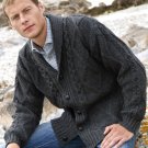 Men's Shawl Collar Irish Wool Cardigan Size XLarge ~ Made in Ireland Men's Shawl Collar Irish Wool Cardigan Size XLarge ~ Made in Ireland