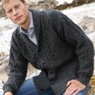 Men's Shawl Collar Irish Wool Cardigan Size XXLarge ~ Made in Ireland Men's Shawl Collar Irish Wool Cardigan Size XXLarge ~ Made in Ireland