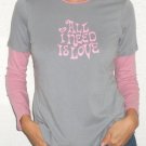 “All I need is Love” tee (grey/pink)