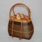 Ethnic basket handbag