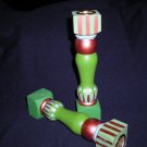 Green and Copper Candle Holders