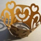 Cup cake wrapper-Gold Metallic Hearts